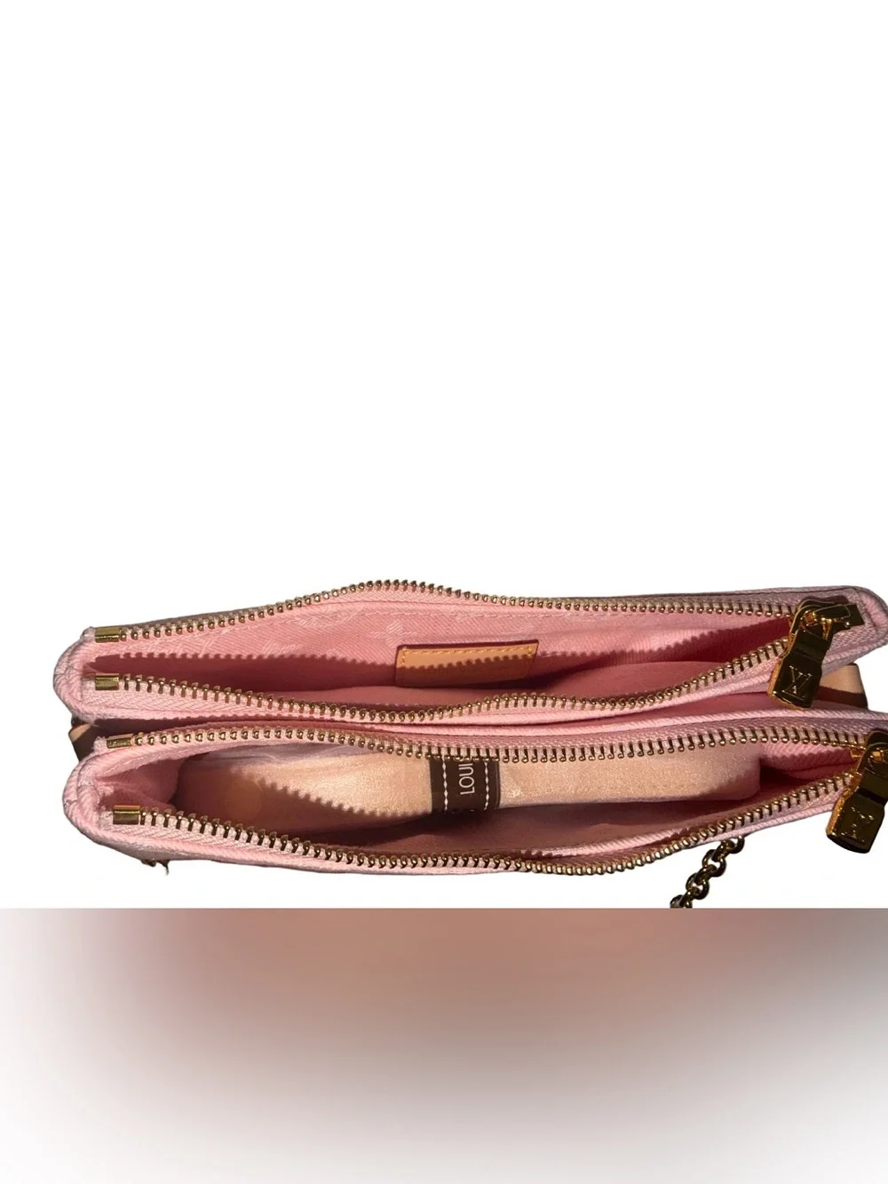 Louis Vuitton Pink Monogram Jacquard Chain Wristlet